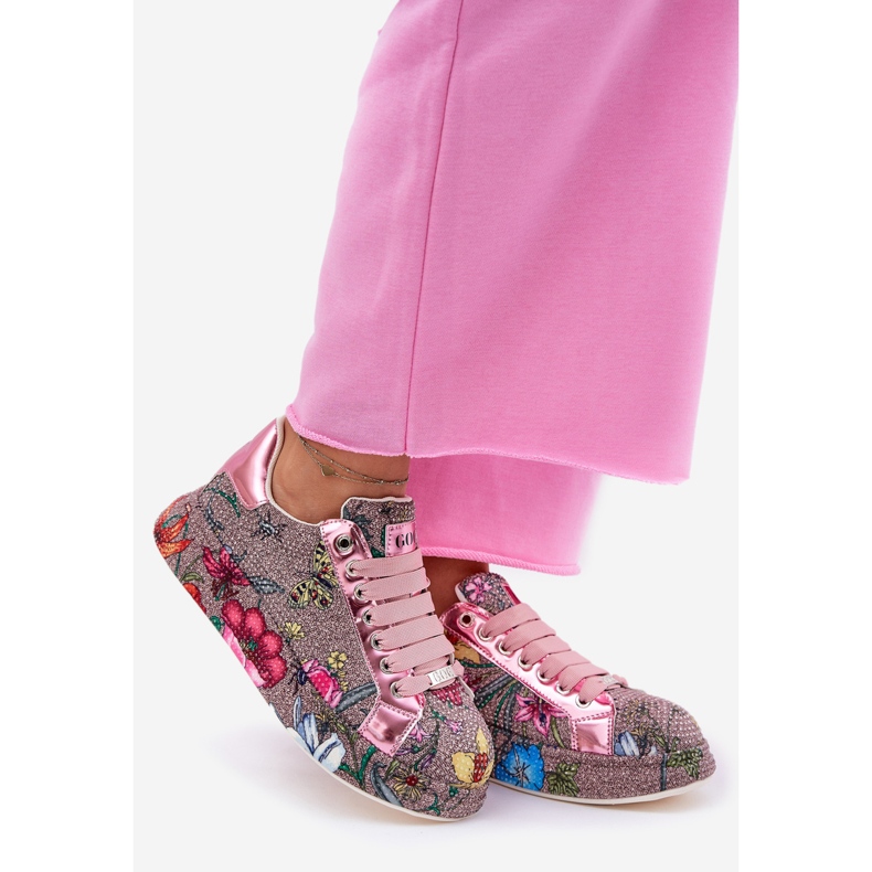 Sneakers à motifs sur la plate-forme avec une décoration de Goe RR2N4002 Multikolor multicolore 1