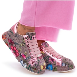 Sneakers à motifs sur la plate-forme avec une décoration de Goe RR2N4002 Multikolor multicolore 10