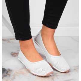 Ballerines ajourées en cuir Filippo W PAW322 blanc blanche 9