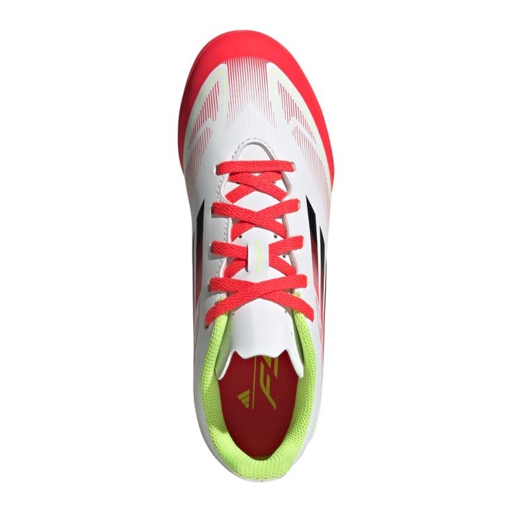 Adidas F50 Club TF IE3732 Chaussures de football blanches 4 Adidas F50 Club TF IE3732 Chaussures de football blanches 4