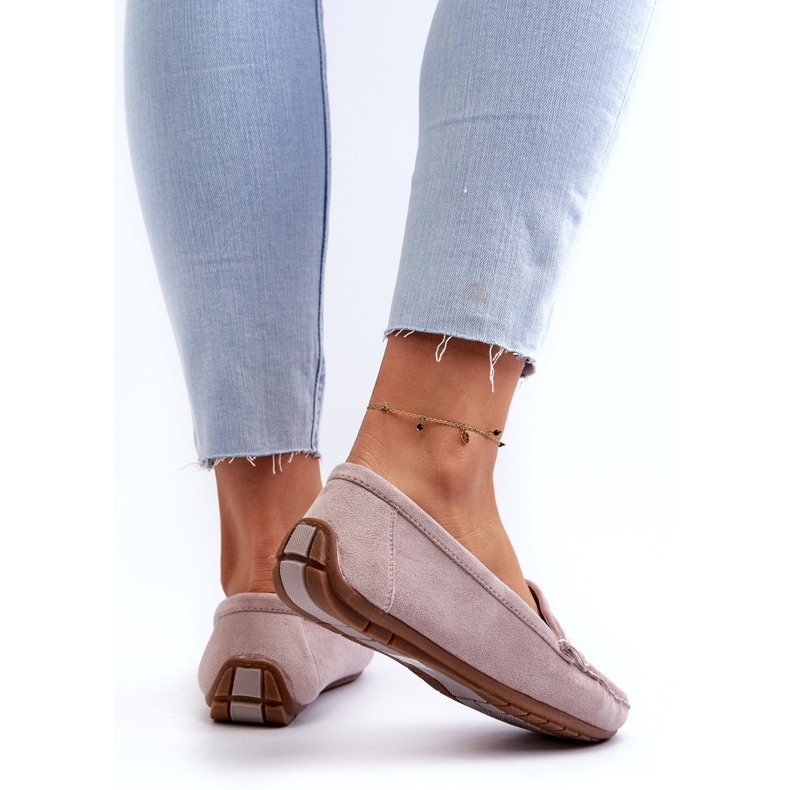 Confly Mocassins de lilas gris en daim féminin 4