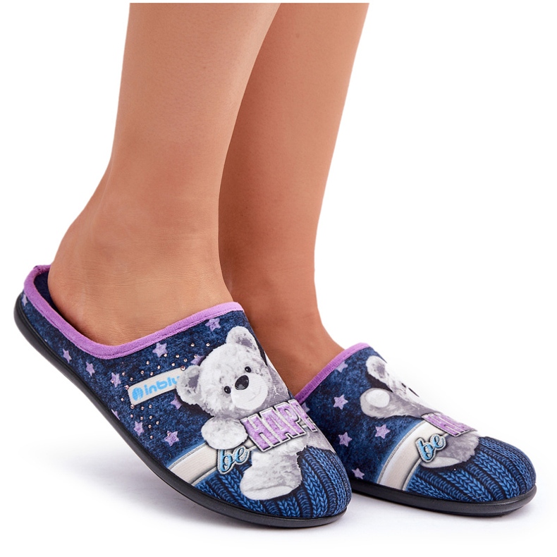 Slippers pour femmes avec un Blue marine INBLU GF000025 bleu 4 Slippers pour femmes avec un Blue marine INBLU GF000025 bleu 4