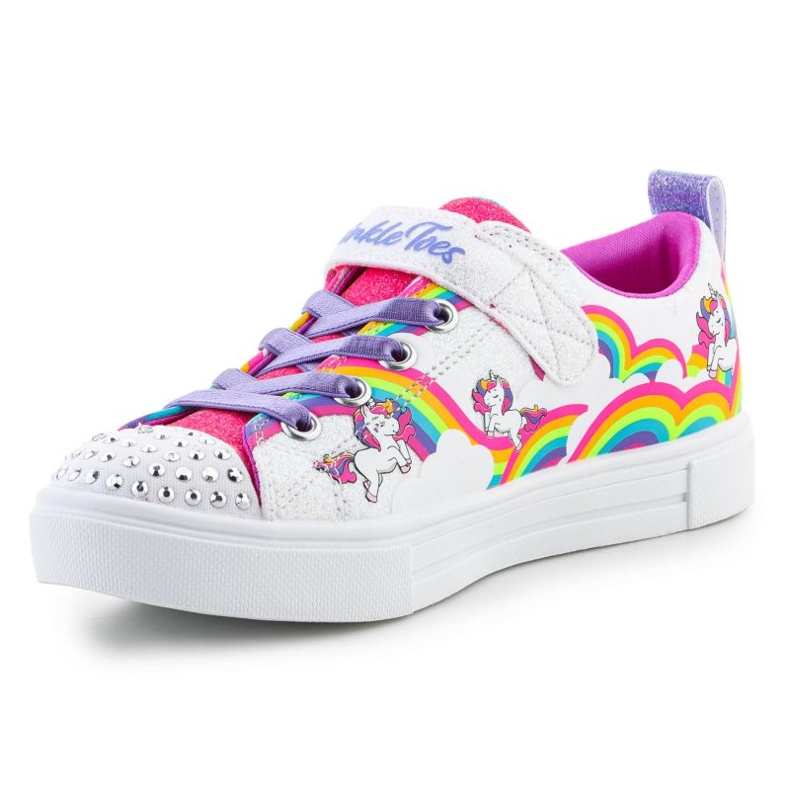 Skechers Twinkle Toes S Lights Twinkle Sparks chaussures Jumpin Clouds 314809L-WMLT blanche 2