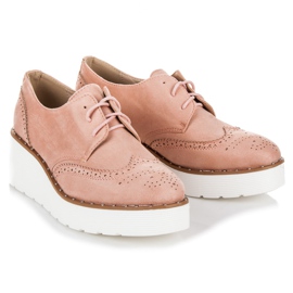 Seastar Talons compensés en daim rose 3