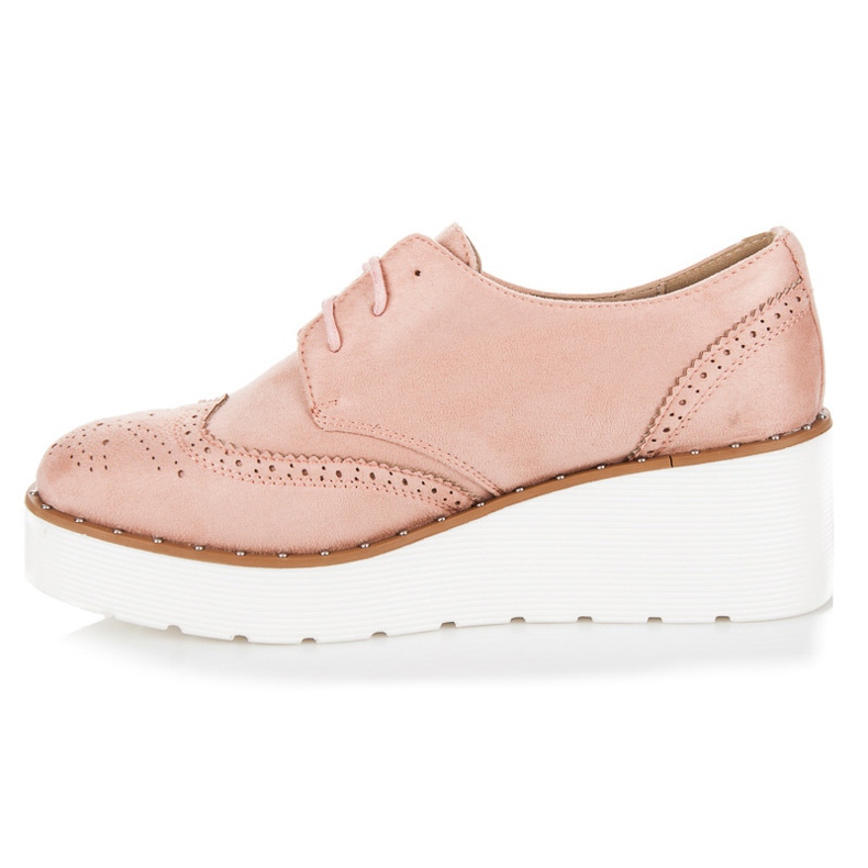 Seastar Talons compensés en daim rose 1