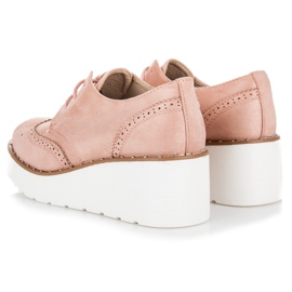 Seastar Talons compensés en daim rose 2