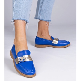 Blue Eco -Peather Locage avec zircons bleu 1