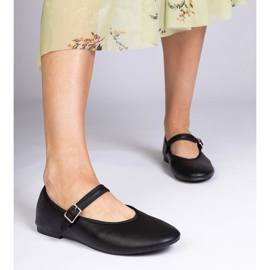 Ballerinas pour femmes noires avec une boucle le noir 1