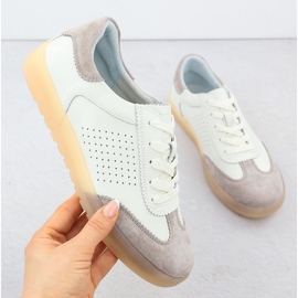 Chaussures en cuir Filippo 6745 en cuir beige 1