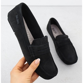 Mocassins en cuir féminin noir Big Star RR274948 1