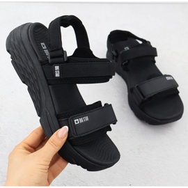 Sandales sportives velcro féminines Big Star RR274A076 le noir 1