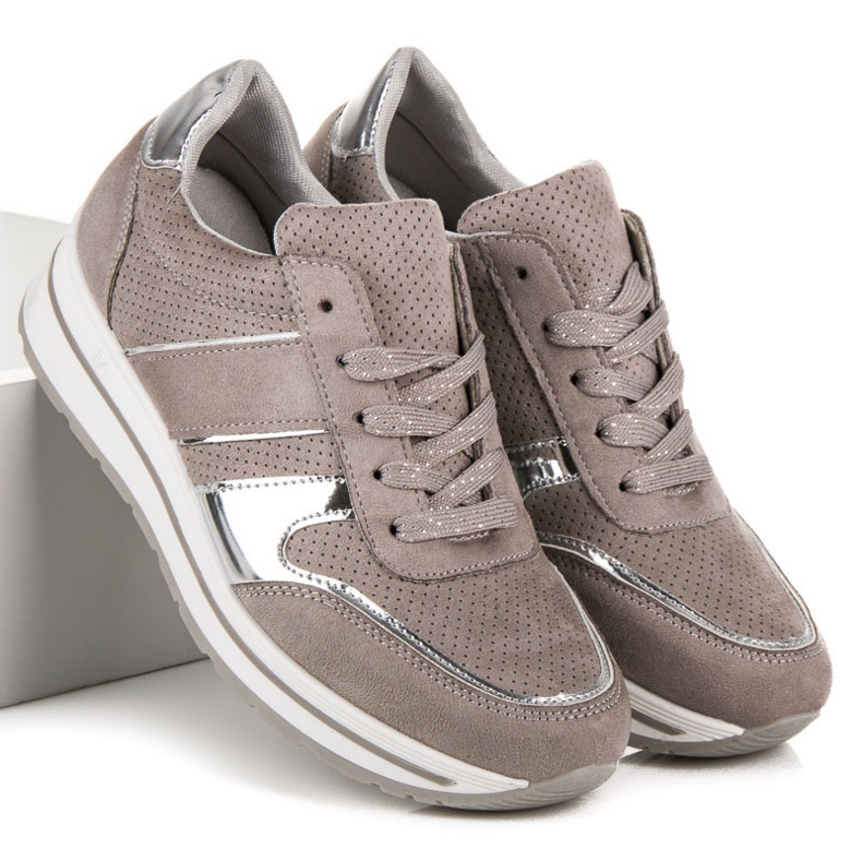 Seastar Chaussures en daim sur la plateforme gris 1