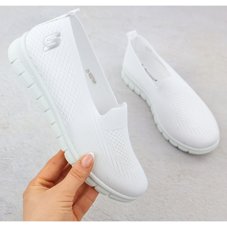 Les chaussures de sport pour femmes ont glissé le potocki blanc 16327 blanche 1