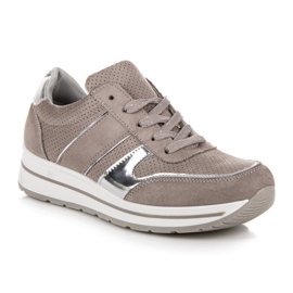 Seastar Chaussures en daim sur la plateforme gris 2