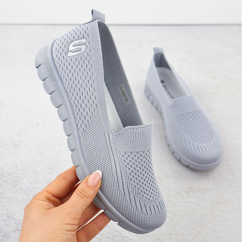 Les chaussures de sport pour femmes ont glissé le potocki gris 16327 1