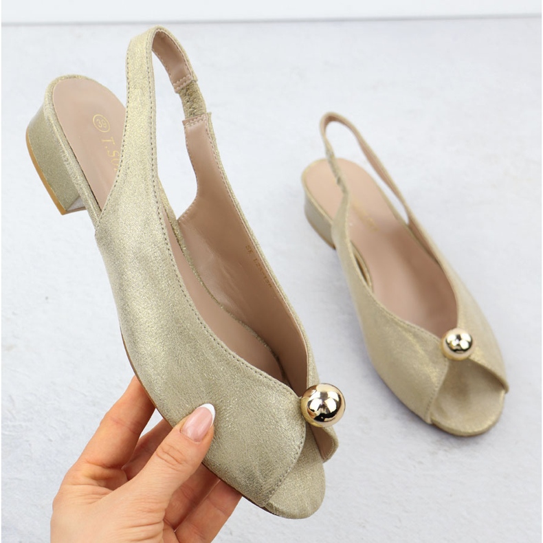 Sandales à thèmes basses pour femmes Golden T.Sokolski 136 doré 1