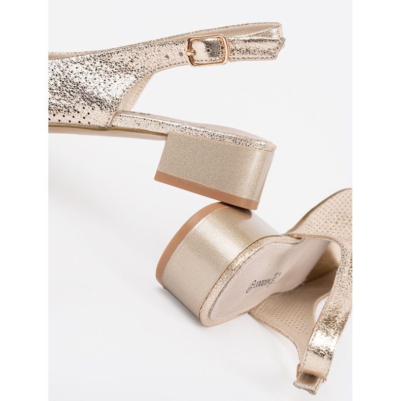 Goodin Sandales à thee-thee à nœuds dorés d'or 1