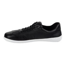 Olivier Chaussures en cuir minimaliste pour hommes aux pieds nus 0742wk pressé noir 1