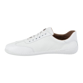 Olivier Chaussures masculines Modèle minimaliste en cuir pieds nus 0742wk pressé blanc 1