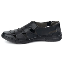 Olivier Chaussures en cuir masculin 54 kz noirs Light Airy pour l'été le noir 1