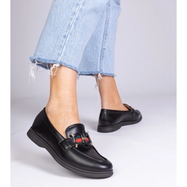 Black Eco -Peather Mandis avec un ornement noir 1