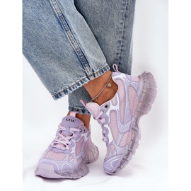 GOE Sneakers en cuir féminin Go RR2N4081 Purple violet 1