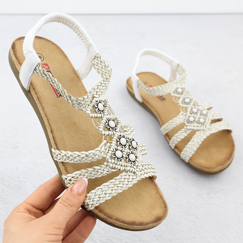 Sandales confortables pour femmes - Up White Artiker 56C1323 blanc 1