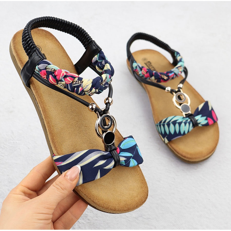 Sandales confortables pour femmes I Slip -Up Navy Blue Artiker 56C1276 bleu 1