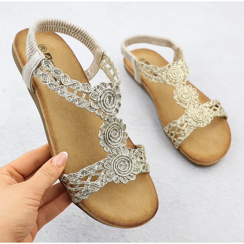 Sandales confortables pour femmes Irrsona Golden Artiker 56C1281 doré 1