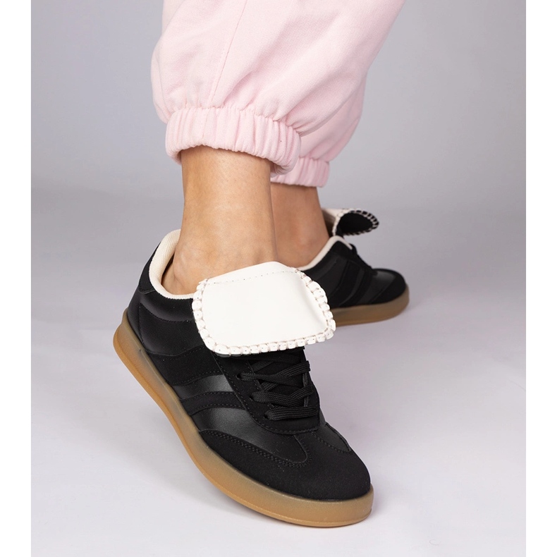 Baskets noires baskets sportives féminines le noir 1