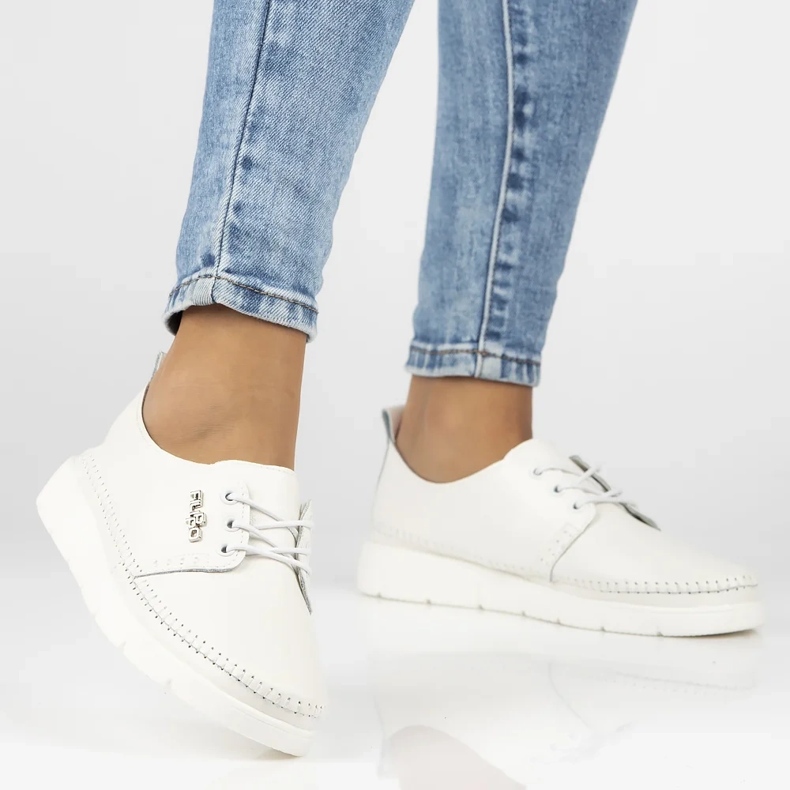 Filippo DP6747 / 25 WH Sneakers en cuir blanche 2