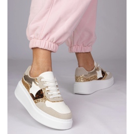 Baskets léopard avec paillettes multicolore 2 Baskets léopard avec paillettes multicolore 2