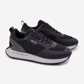Sneakers masculins sur la plate-forme Big Star RR174361 Plateforme de Polish Black System noir 1