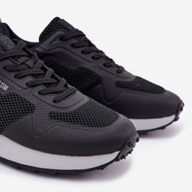 Sneakers masculins sur la plate-forme Big Star RR174361 Plateforme de Polish Black System noir 2