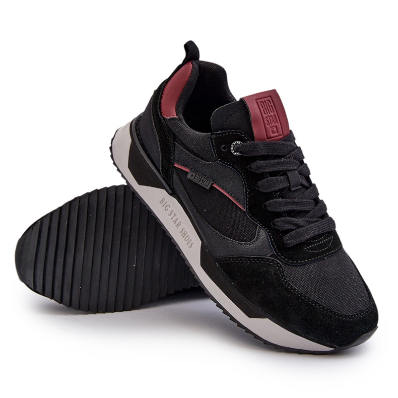 Baskets pour hommes système de mousse à mémoire de forme Big Star NN174350 noir 4