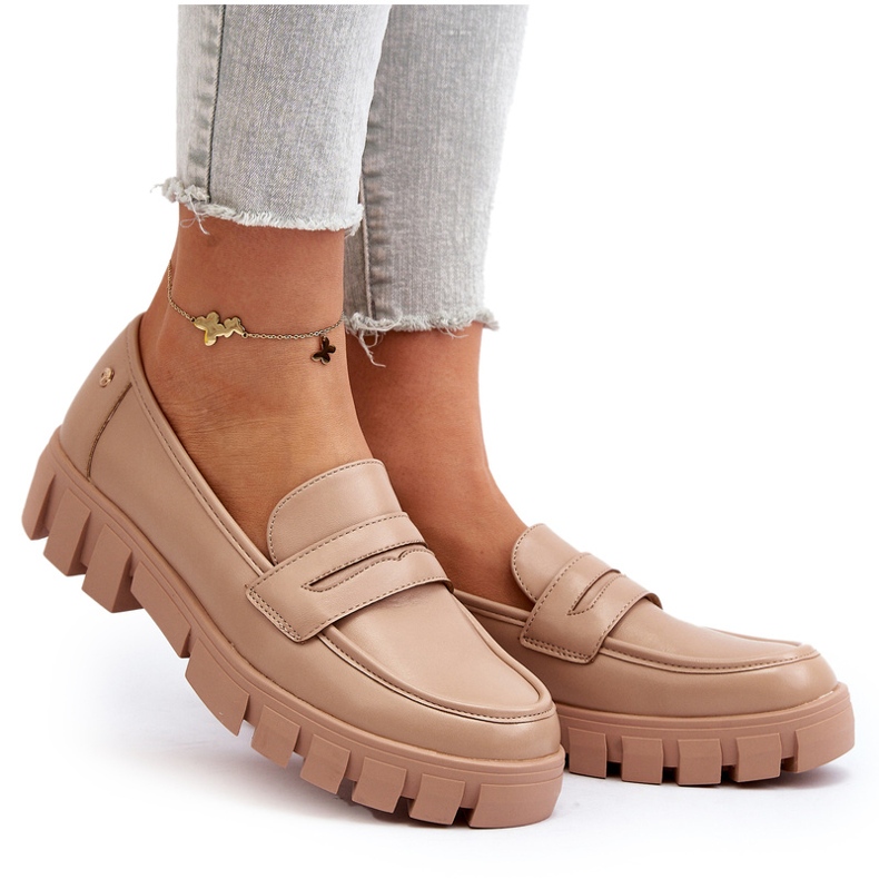 Vinceza Mandis en cuir Eco pour femmes insert beige en cuir 4