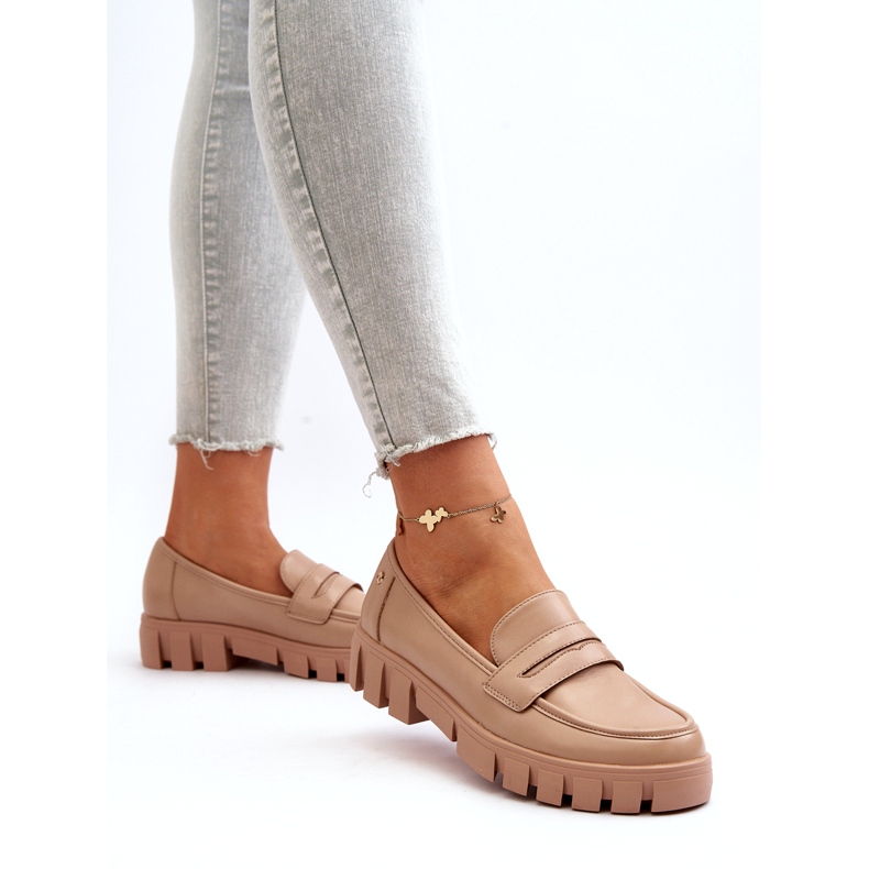 Vinceza Mandis en cuir Eco pour femmes insert beige en cuir 2