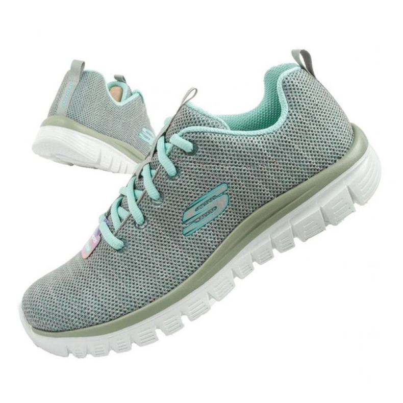 SKECHERS Shoes de fortune torsadées gracieuses 12614 / Gymn gris 1