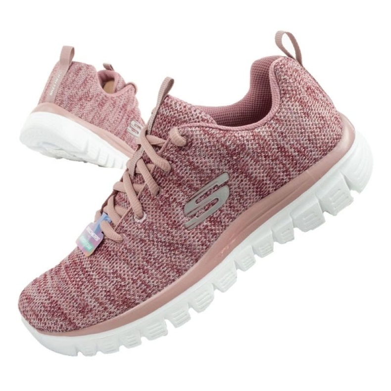 Chaussures Skechers gracieuses Fortune Twisted 12614 / mve rose 1