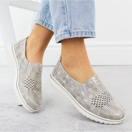 Evento Chaussures en cuir pour femmes Openwork Golden Event 1653 d'or 4