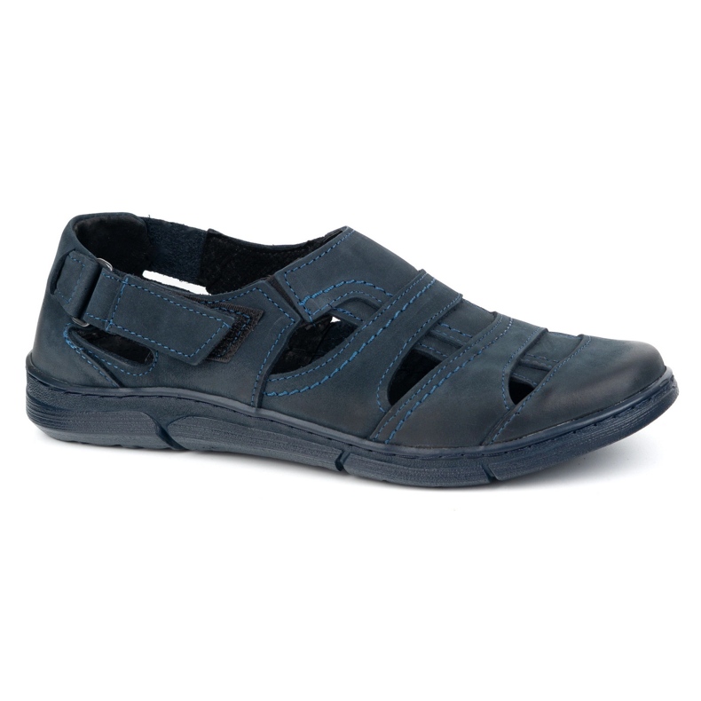 Olivier Chaussures en cuir masculin 54 kz bleu marine léger pour l'été 1