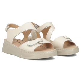 Filippo Sandales en cuir pour femmes pour beige ds7043 / 25 être des quartiers 1