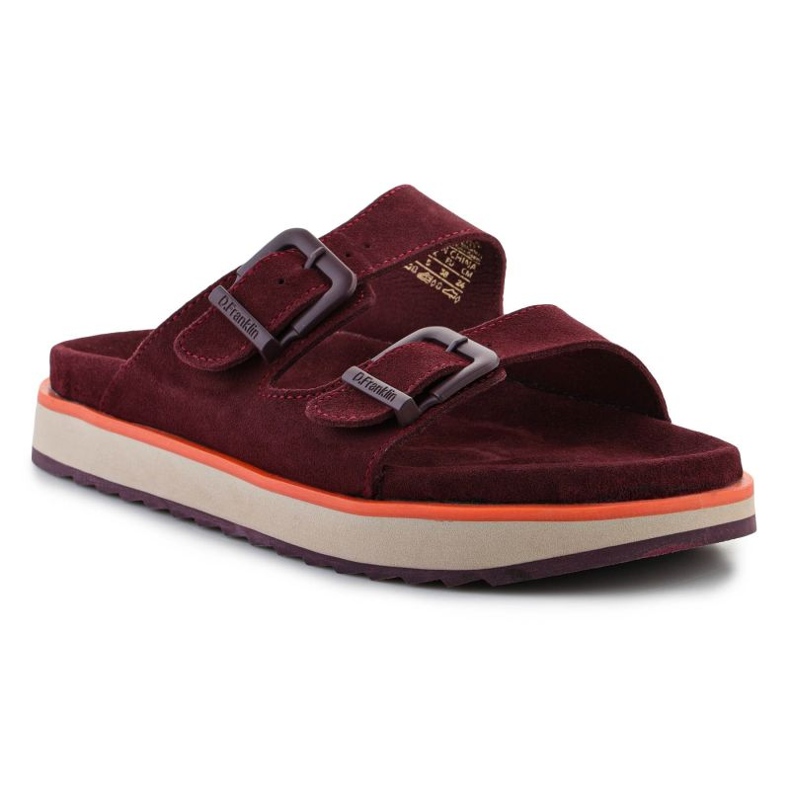 D.FRANKLIN Flip Flops Nordic Sandal Backle DFSH405004-Burg rouge 1