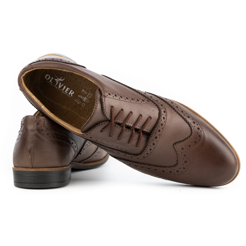 Olivier Chaussures formelles Brogs en cuir 306gt brun mocha 2