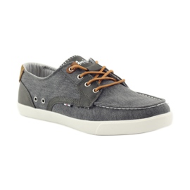 American Club Chaussures mocassins textiles pour hommes American 205081 gris 1 American Club Chaussures mocassins textiles pour hommes American 205081 gris 1