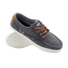 American Club Chaussures mocassins textiles pour hommes American 205081 gris 3 American Club Chaussures mocassins textiles pour hommes American 205081 gris 3