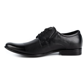 Olivier Chaussures élégantes en cuir pour hommes 302T3 noir 1