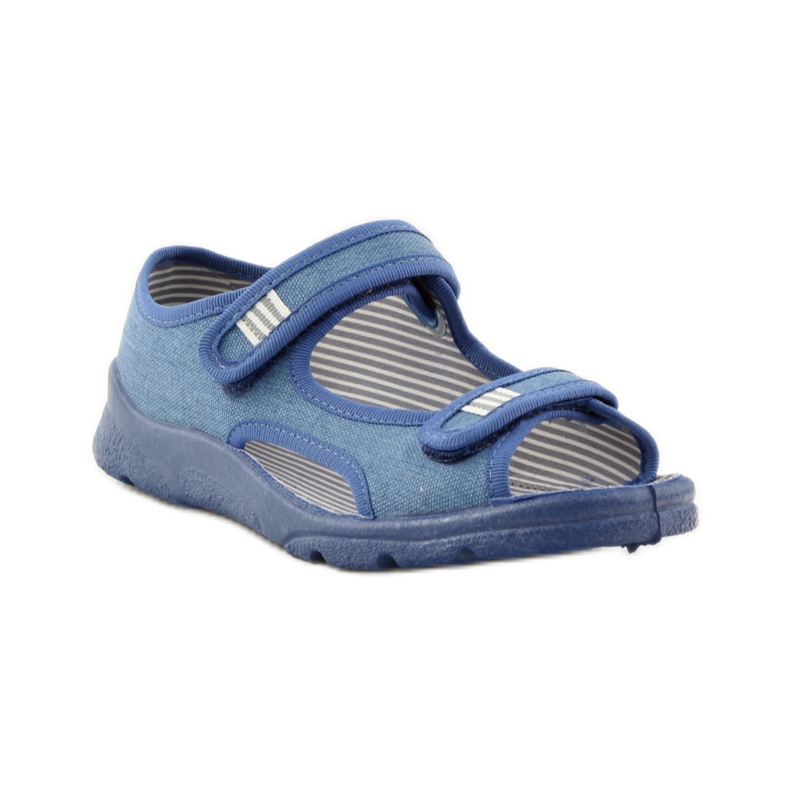 Sandales, chaussons Befado 113y010 bleu 1
