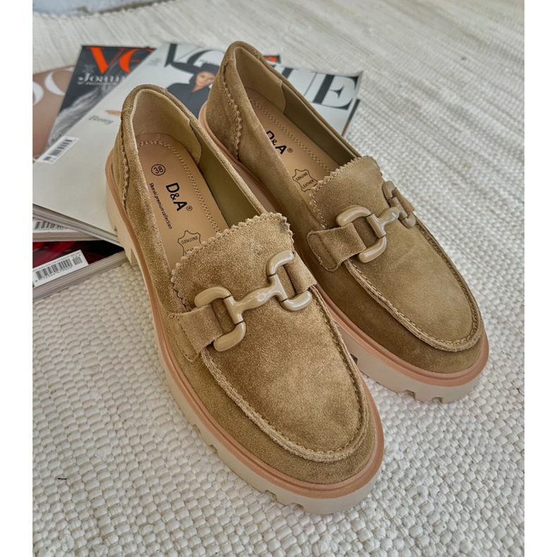 S.Barski Mocassins en daim des femmes avec un ornement tw117 olive vert 5