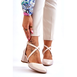 Sergio Leone Escarpins à Talons Hauts SK824 Beige Perle 1